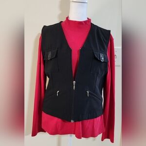 no boundaries Black Zip-up Vest Size Juniors Medium